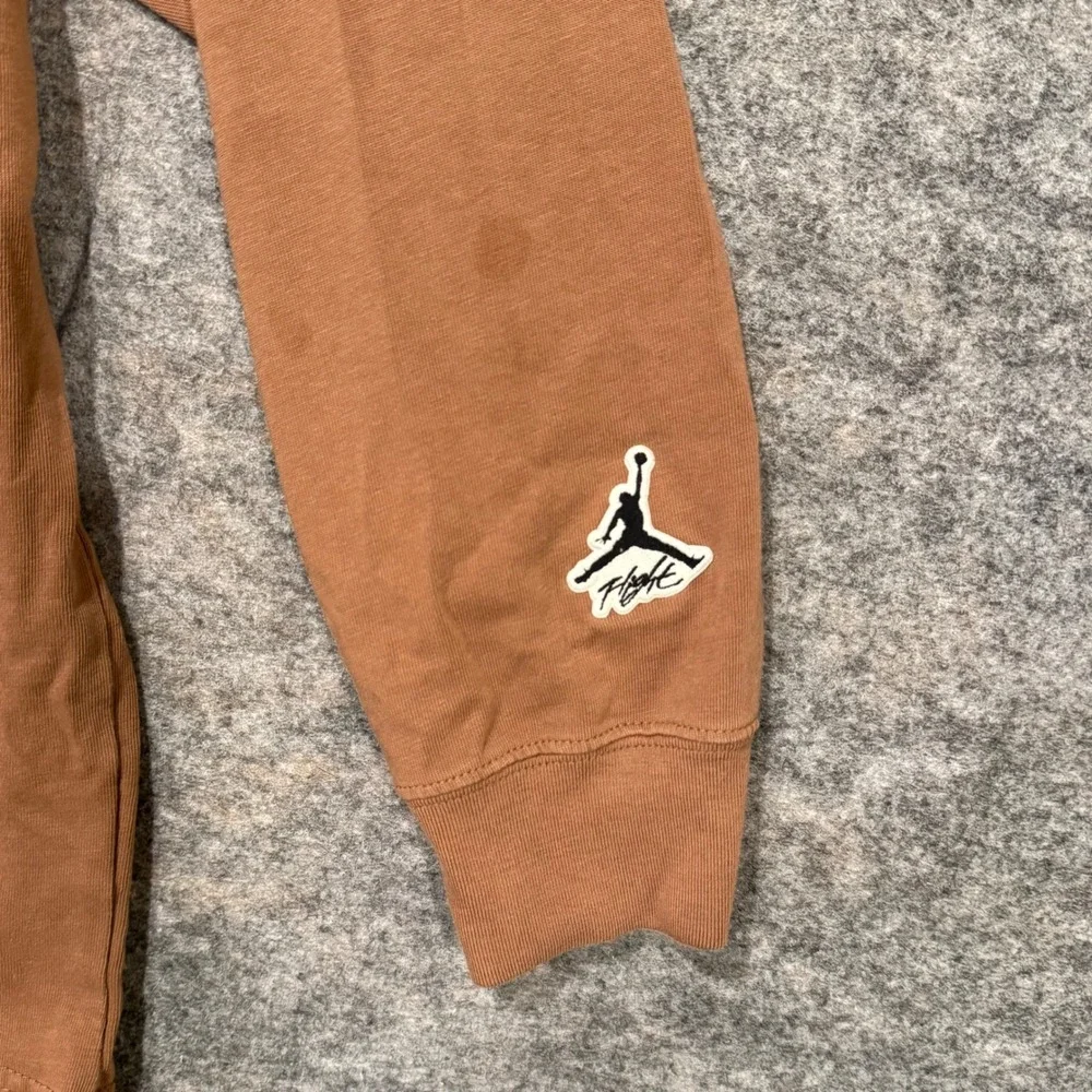 Jordan Flight Mens Long Sleeve T-Shirt Brown DN4427-256 XXL Streetwear Top